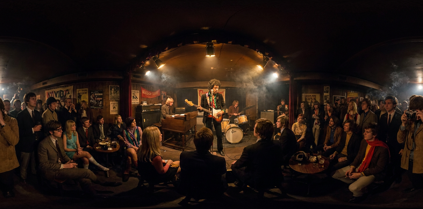 360° scene from Jimi Hendrix Jams With Hansson and Karlsson at Club Filips