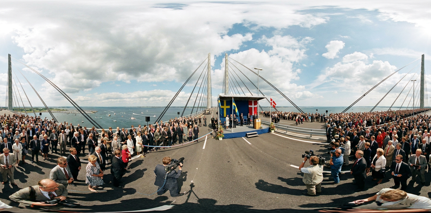 360° scene from Official Inauguration of the Oresund Bridge