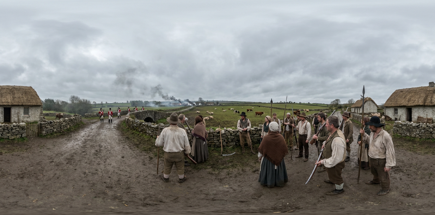 360° scene from The Irish Rebellion of 1798 Against British Rule