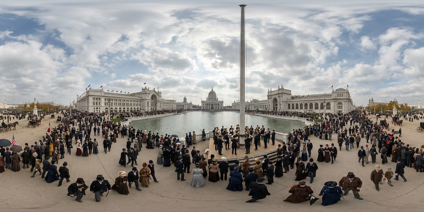 360° scene from Dedication of the World's Columbian Exposition in Chicago