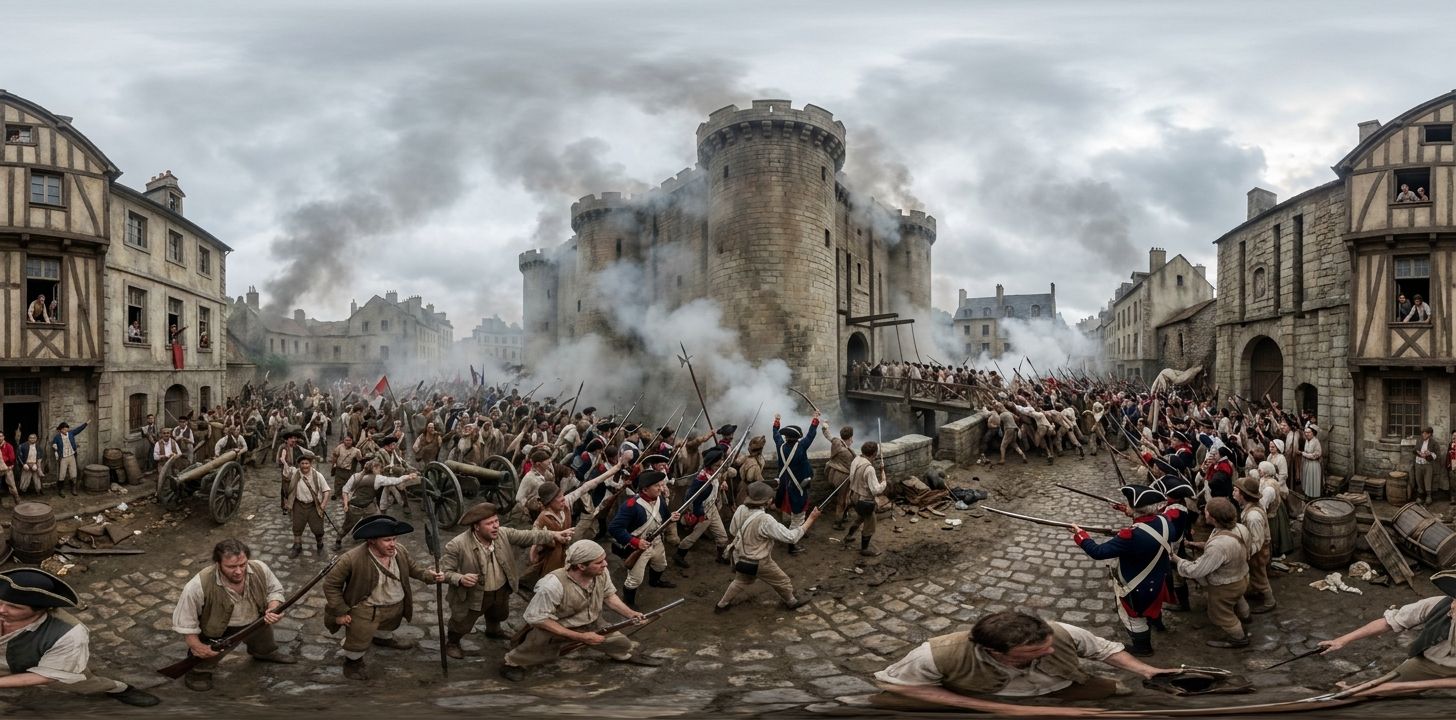 360° scene from The storming of the Bastille
