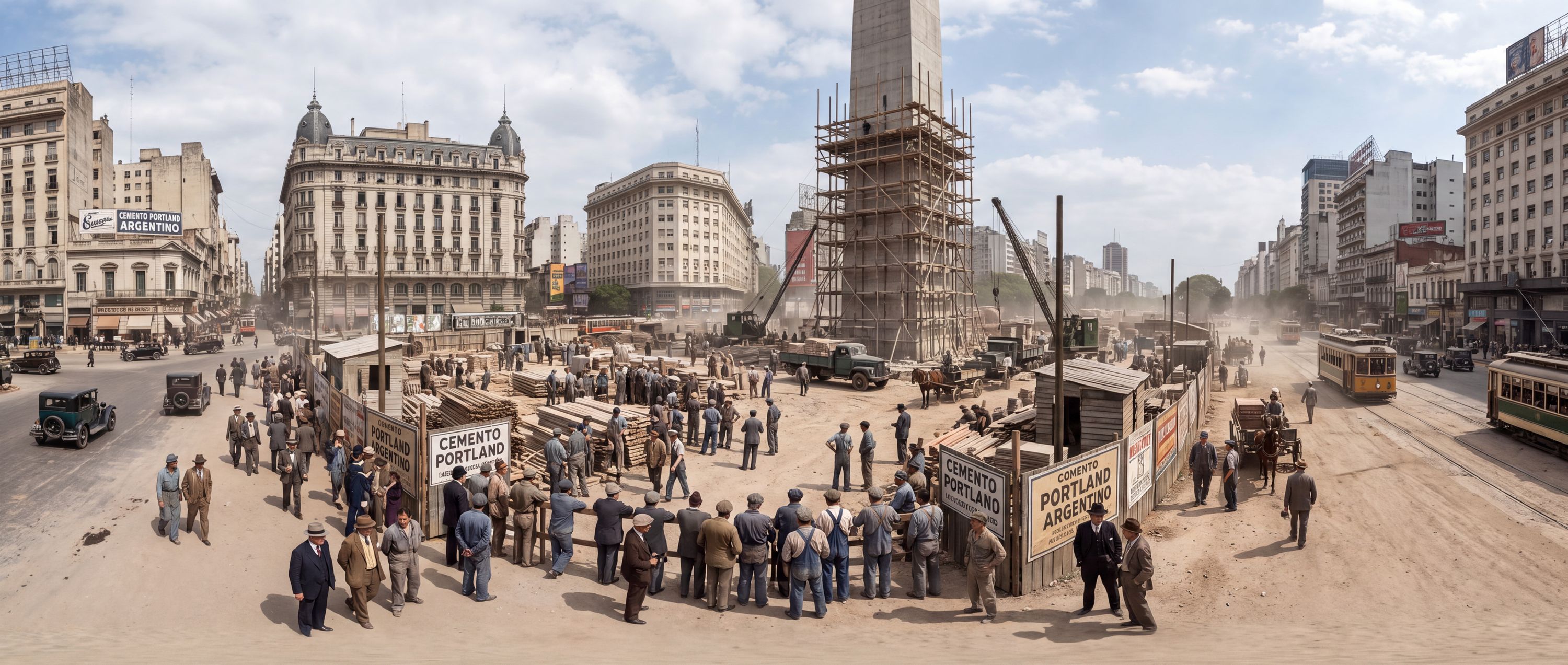 360° scene from Construction of the Buenos Aires Obelisk