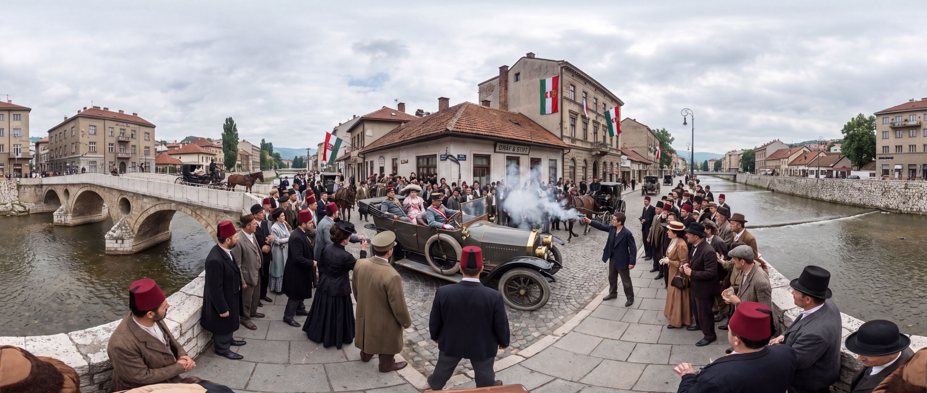 360° scene from Assassination of Archduke Franz Ferdinand