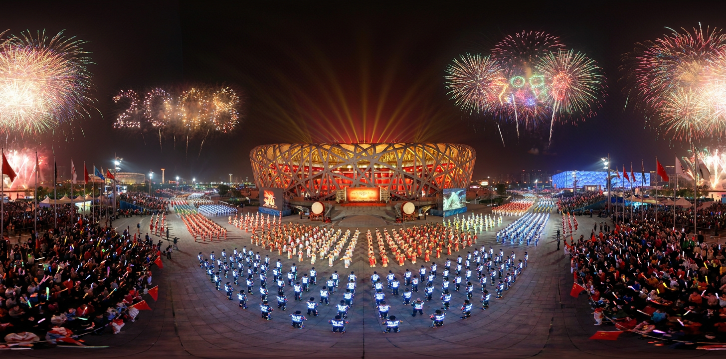 360° scene from Beijing Olympics Opening Ceremony Spectacular