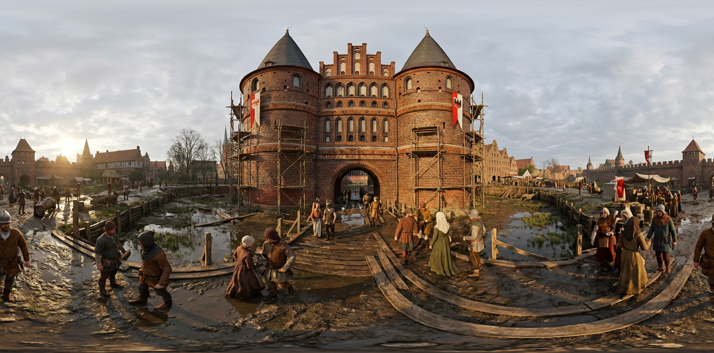 360° scene from Completion of the Holstentor in Lübeck
