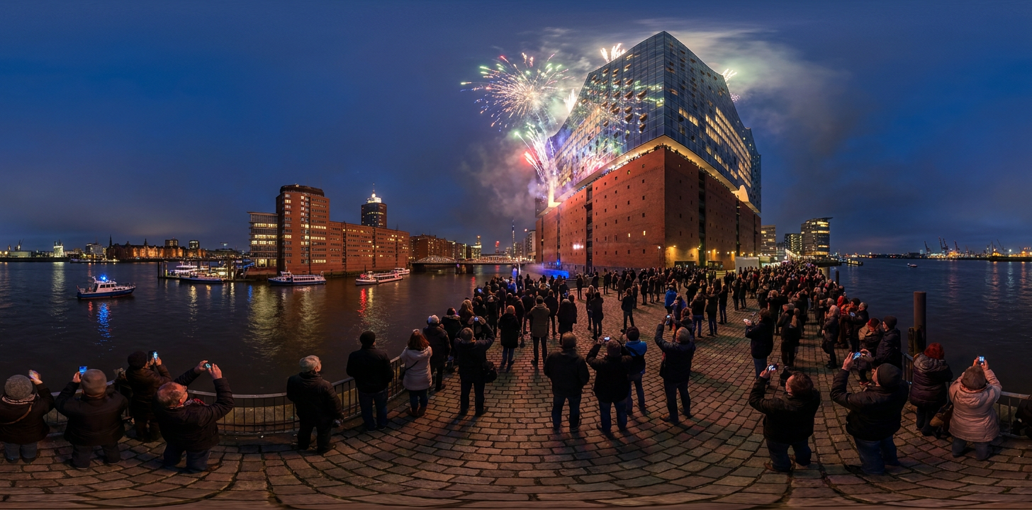 360° scene from Inauguration of the Elbphilharmonie Concert Hall