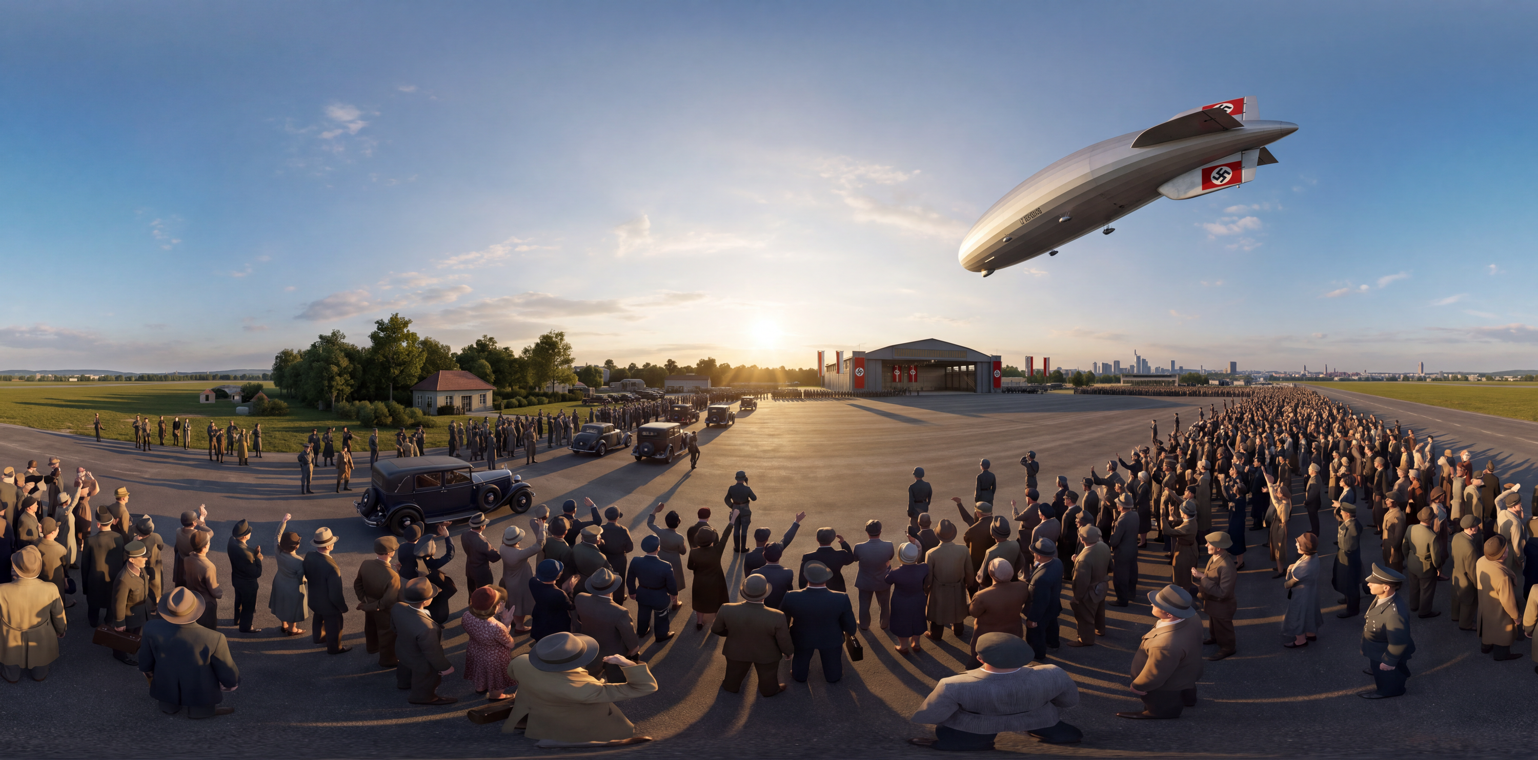 360° scene from Maiden Flight of the Hindenburg