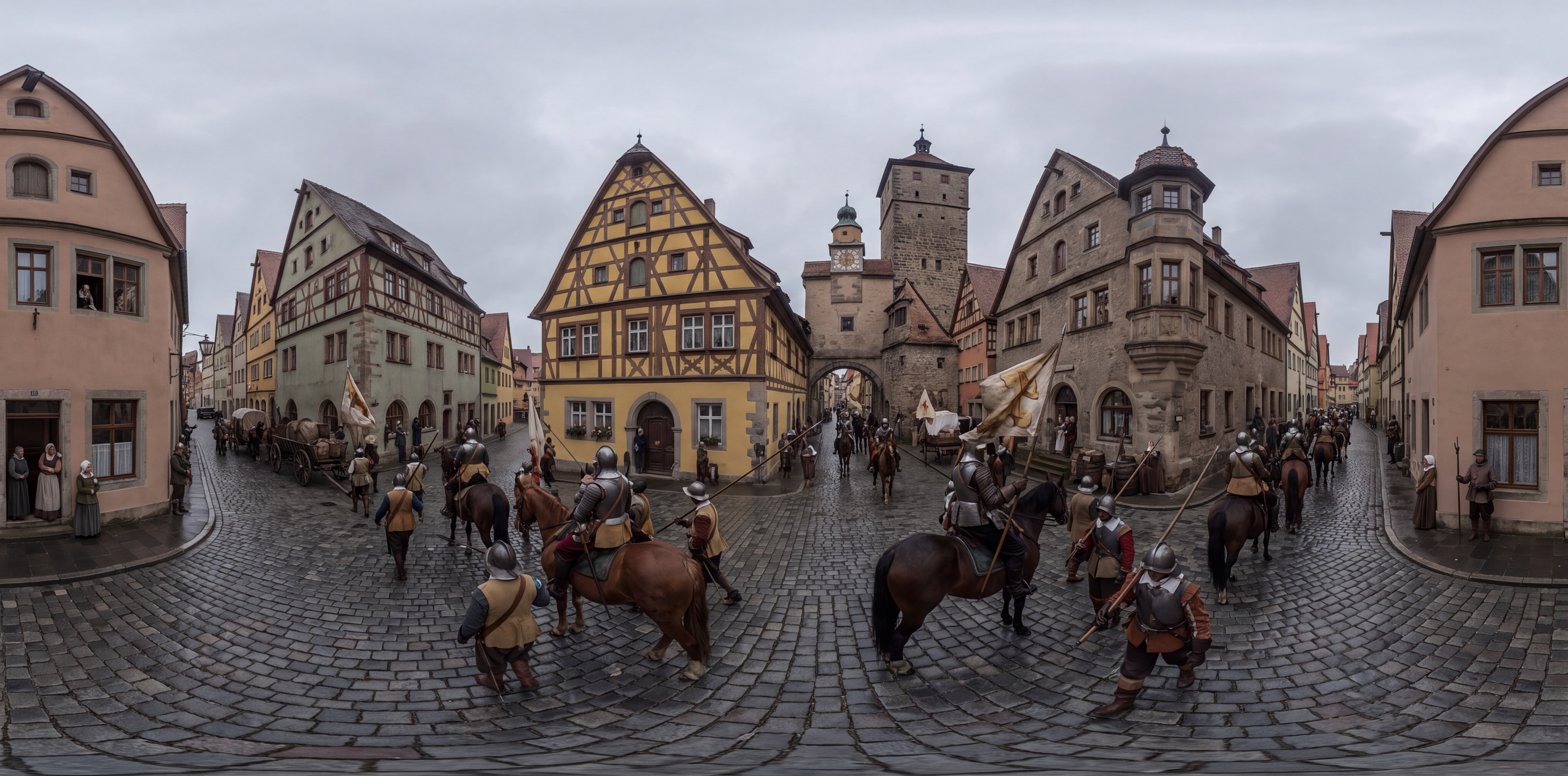 360° scene from Tilly's Troops Enter the Plönlein