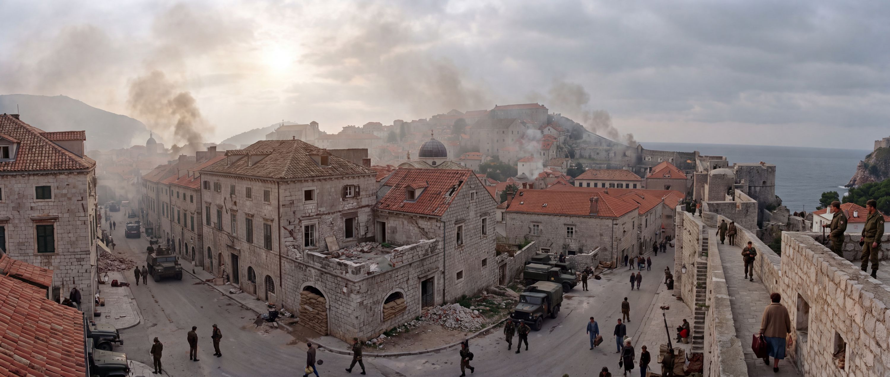 360° scene from Siege of Dubrovnik During the Homeland War