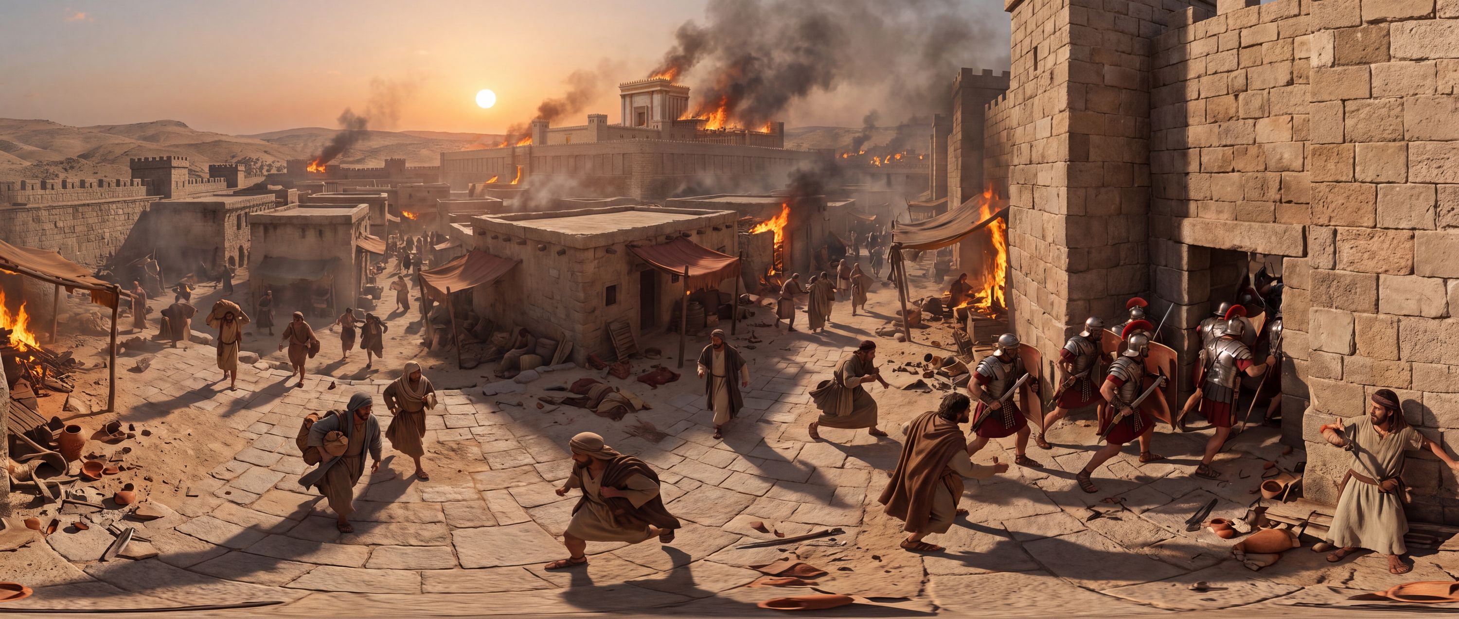 360° scene from Destruction of the Second Temple