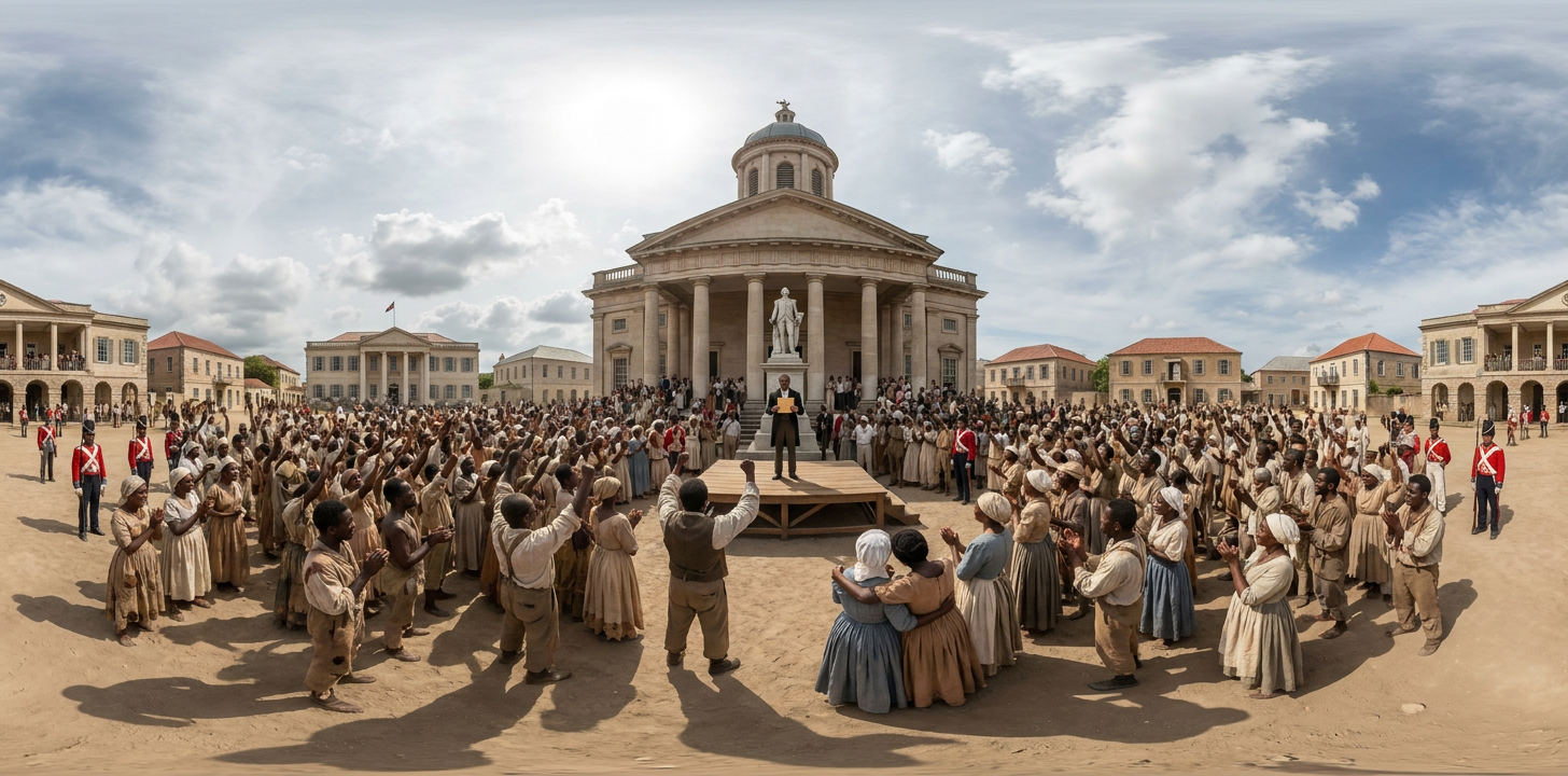 360° scene from Reading the Emancipation Declaration