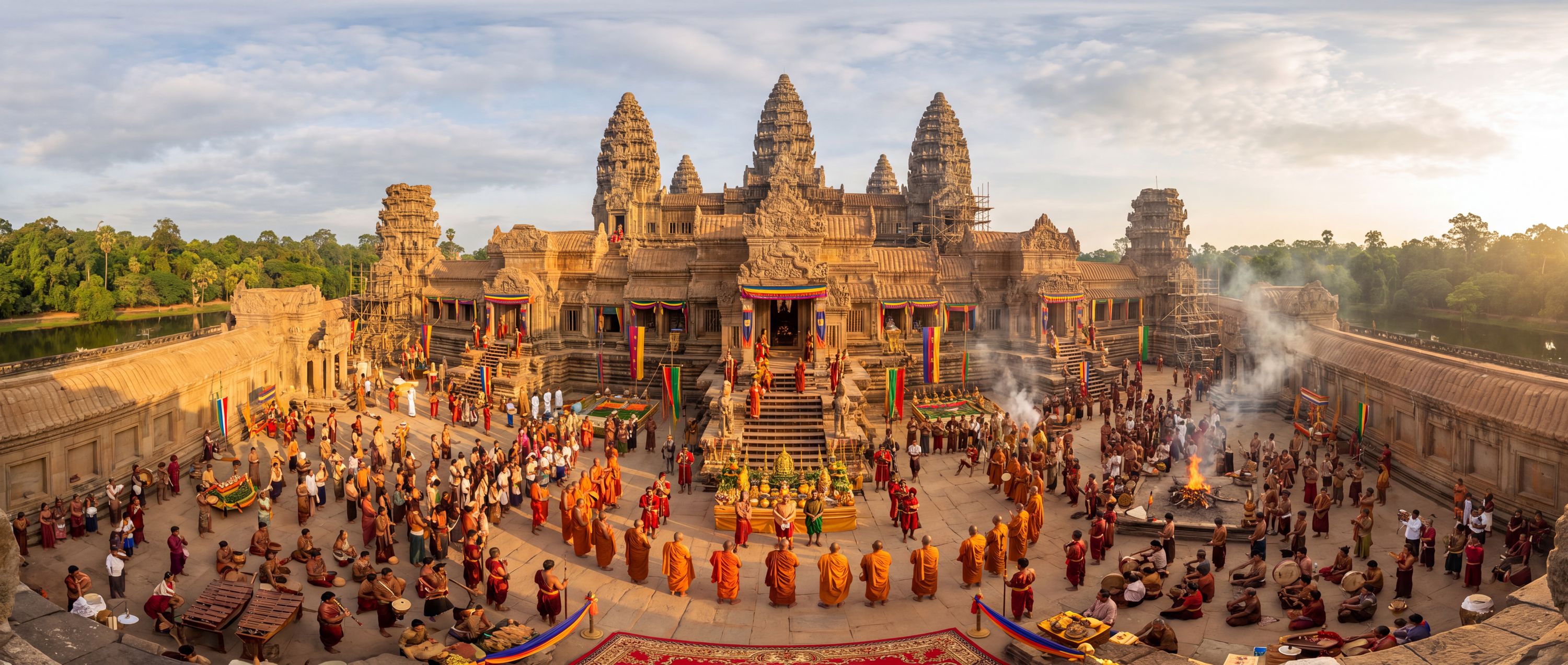 360° scene from Consecration of Angkor Wat