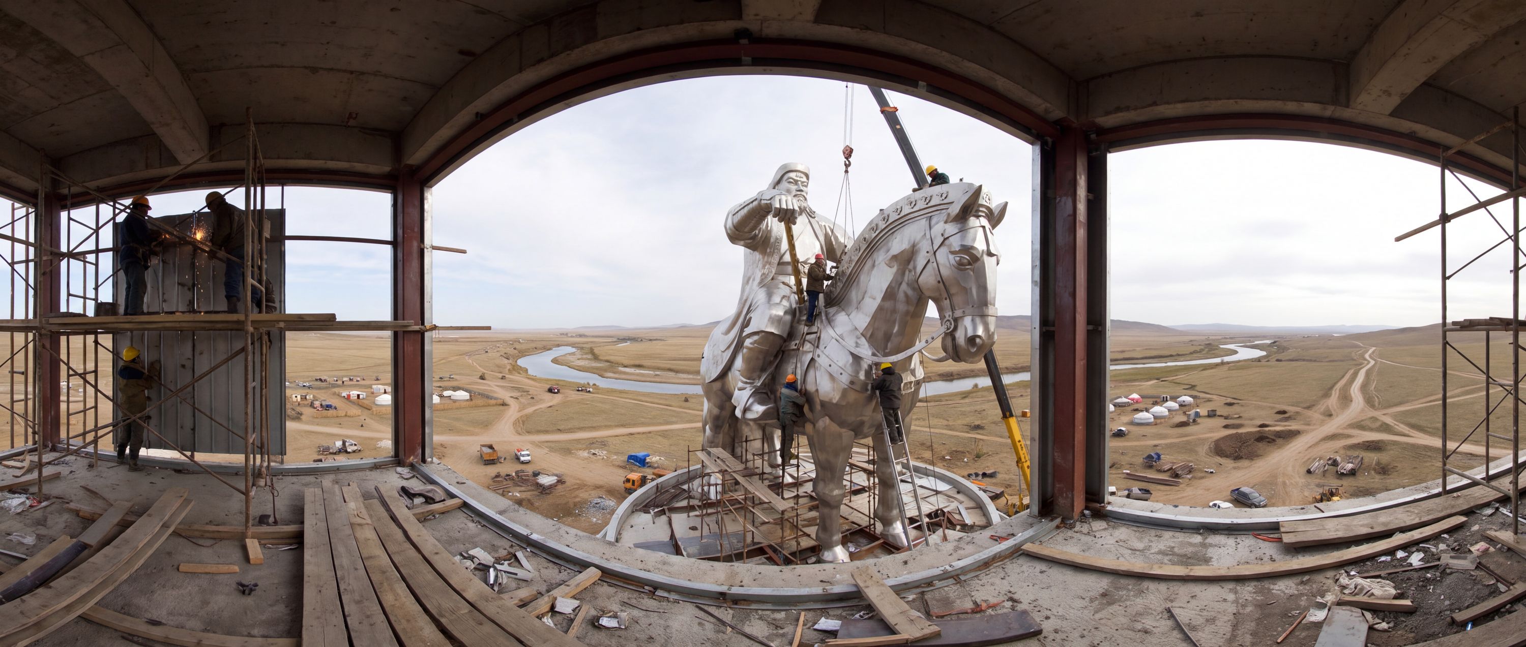 360° scene from Genghis Khan Equestrian Statue Nearing Completion