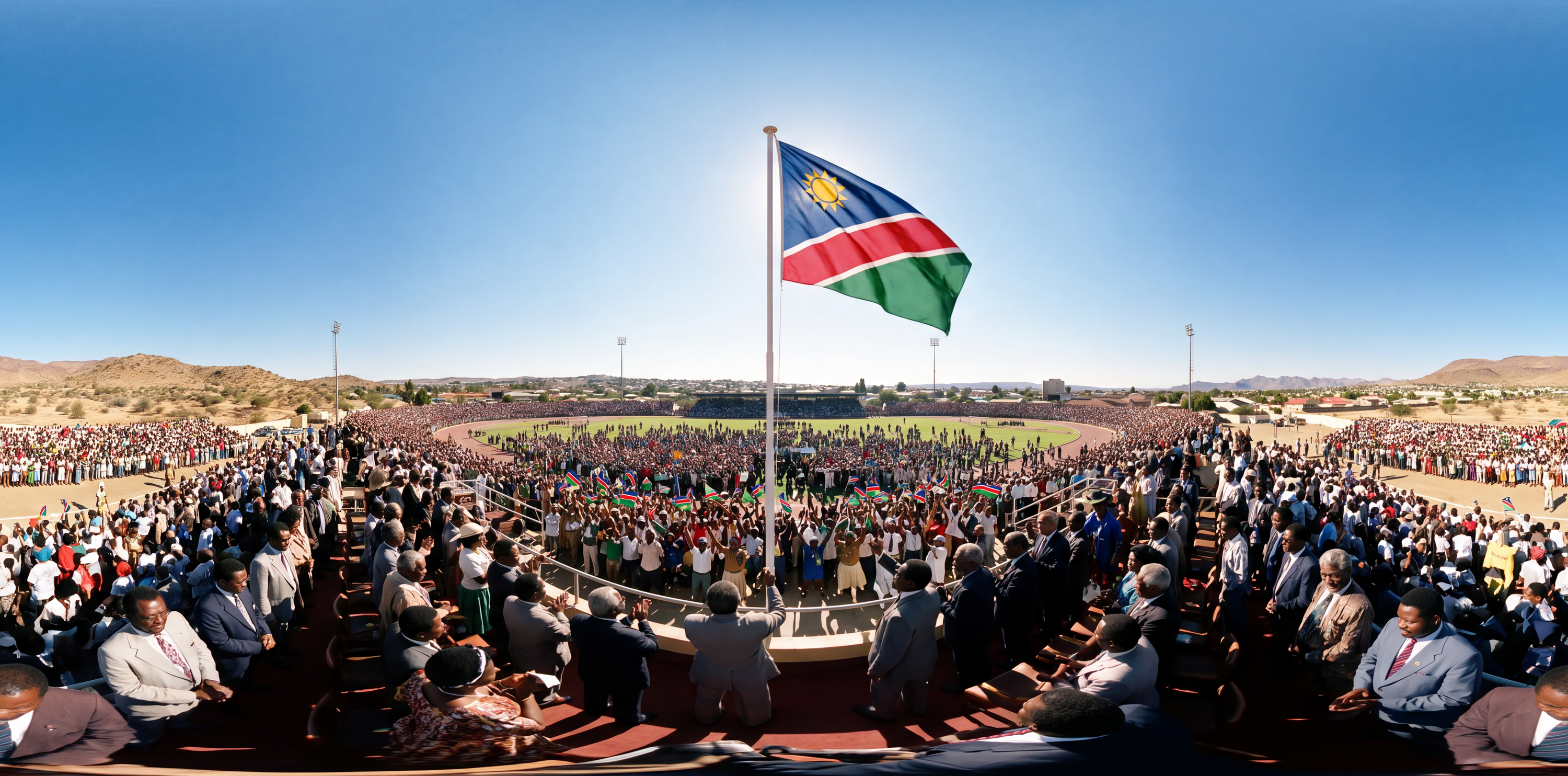 360° scene from Namibian Independence Day Celebration