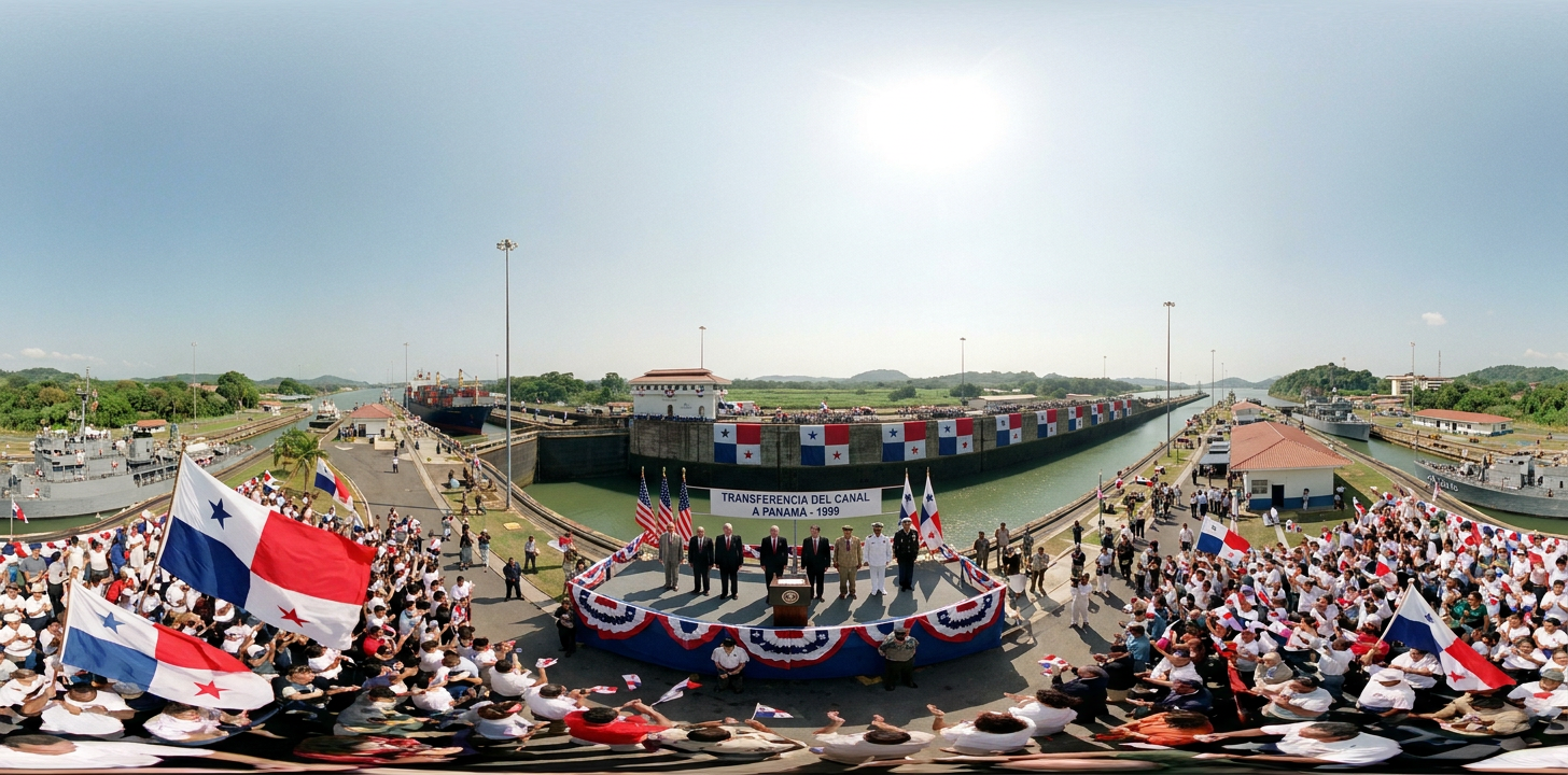 360° scene from Transfer of the Panama Canal