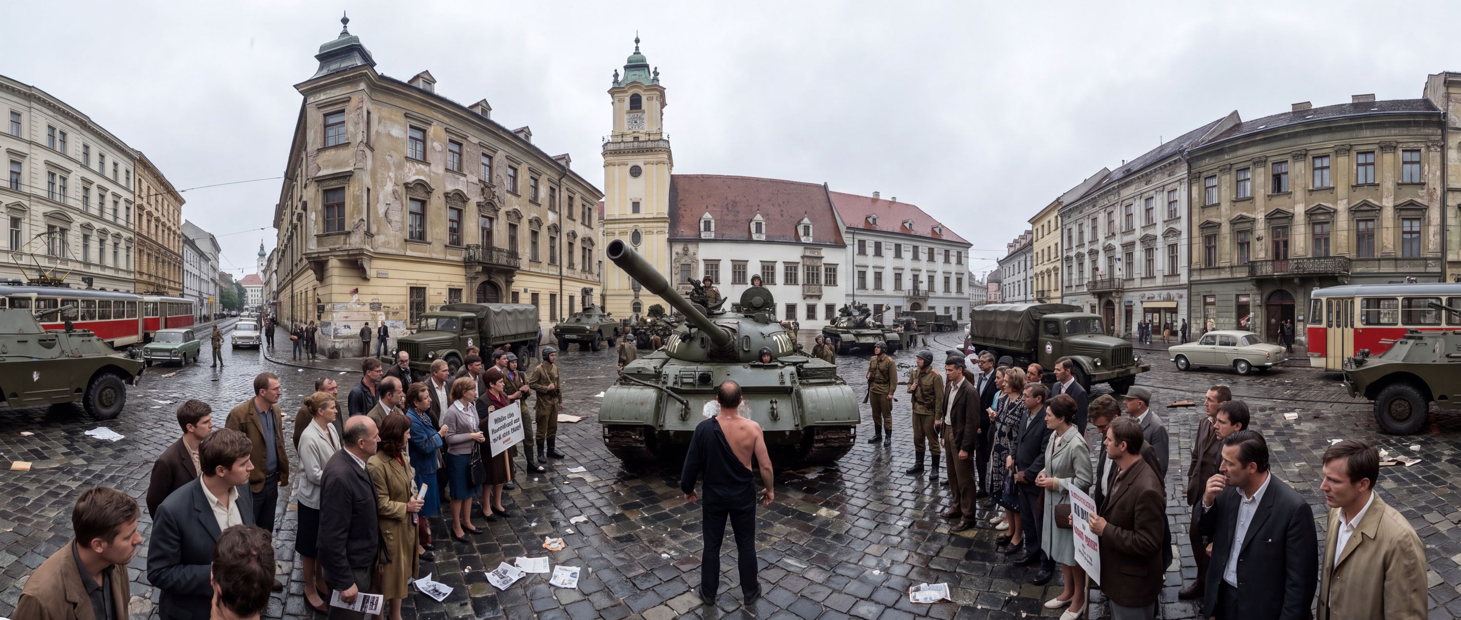 360° scene from Warsaw Pact Tanks Enter Bratislava