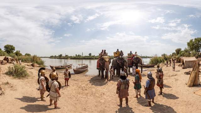 Alexander Meets the War Elephants of Porus — scene from the July 23, 2026 daily challenge