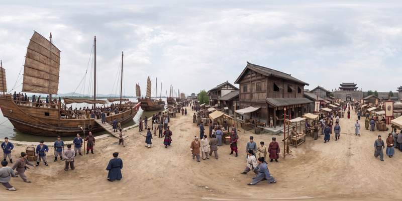 The First Treasure Voyage in 1405 — 360° scene from the July 25, 2026 daily challenge