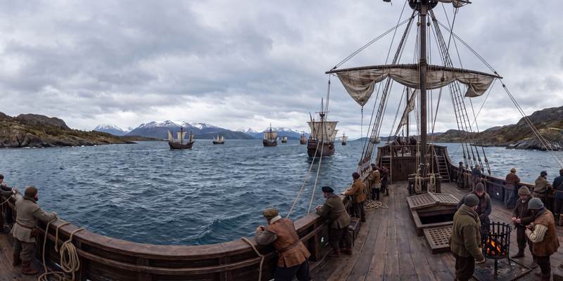 Navigating the Strait in 1520 — 360° scene from the July 25, 2026 daily challenge