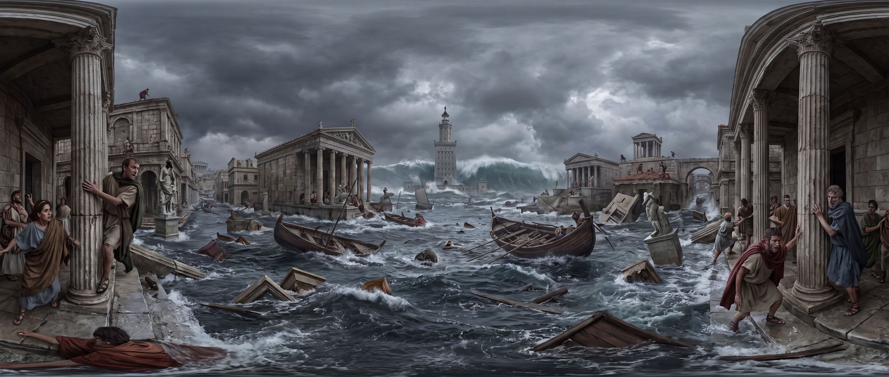The Great Tsunami of Alexandria — scene from the July 26, 2026 daily challenge