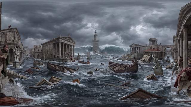 The Great Tsunami of Alexandria — scene from the July 26, 2026 daily challenge