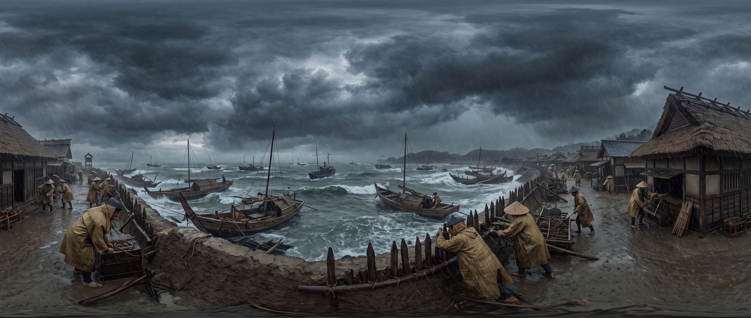 The Divine Wind Saves Japan in 1281 — 360° scene from the July 26, 2026 daily challenge