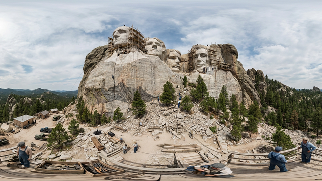 Mount Rushmore Nearing Completion — scene from the August 16, 2026 daily challenge