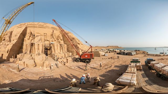 Relocation of Abu Simbel Temples — scene from the August 18, 2026 daily challenge