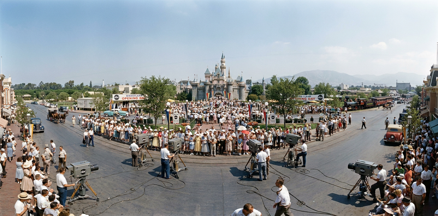 360° scene from Opening Day at Disneyland Resort