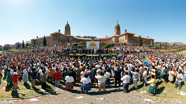 Inauguration of Nelson Mandela — scene from the August 22, 2026 daily challenge