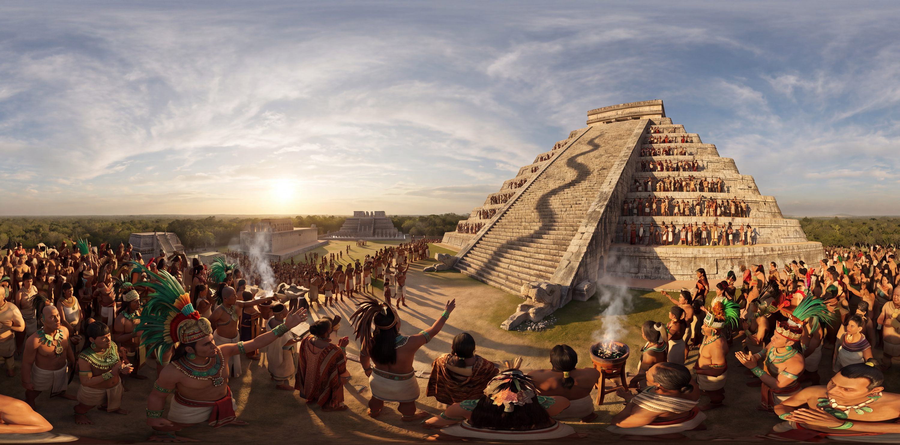 Observing the Equinox at Chichen Itza — scene from the August 31, 2026 daily challenge