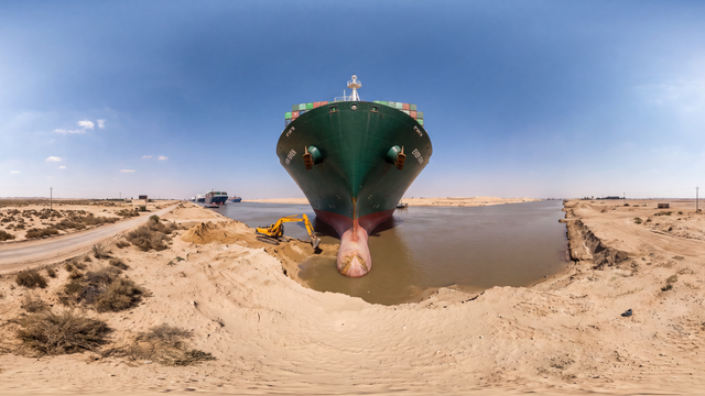 Ever Given Blocks Suez Canal — scene from the September 2, 2026 daily challenge