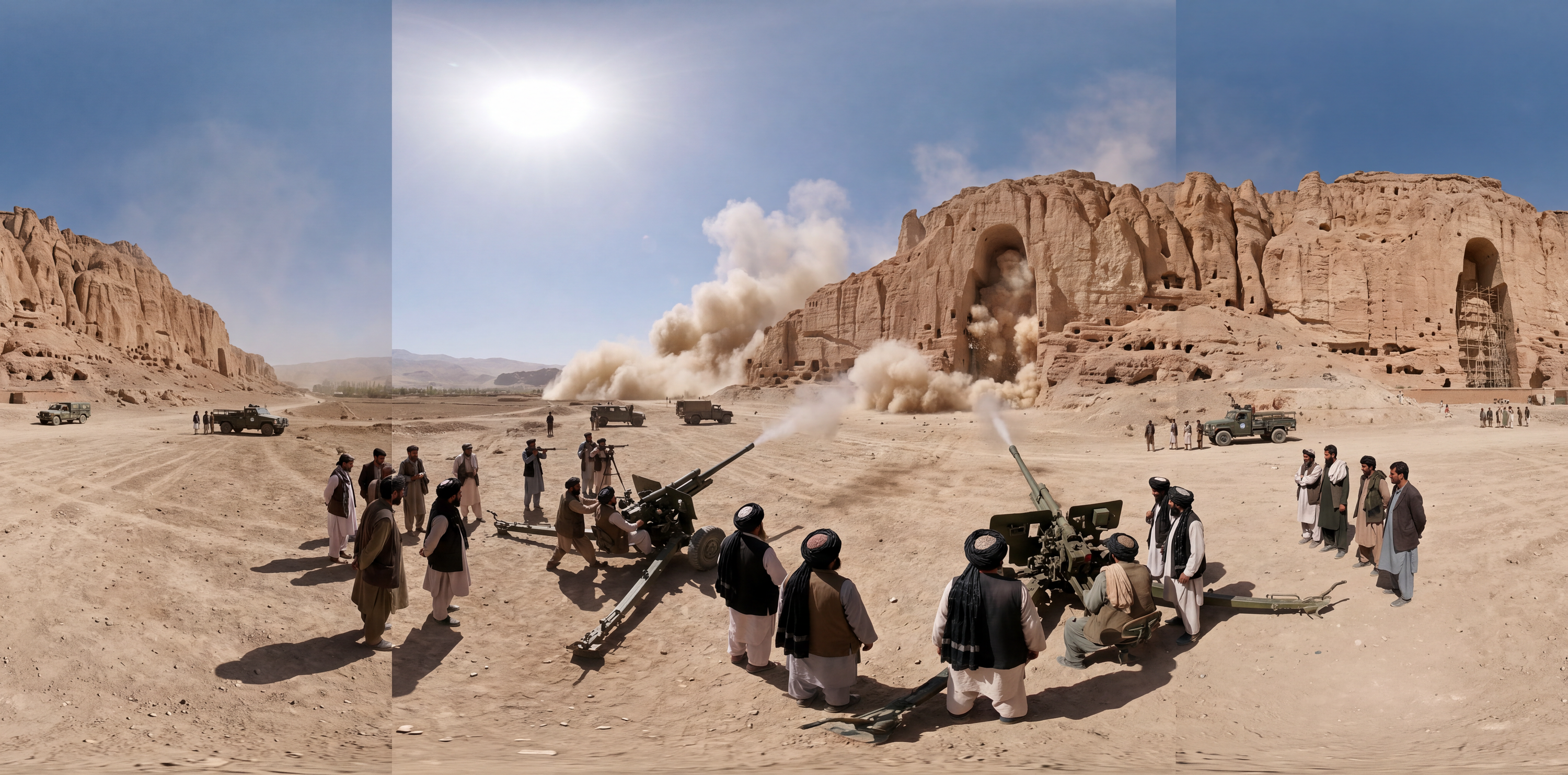 Destruction of the Bamiyan Buddhas — scene from the September 6, 2026 daily challenge