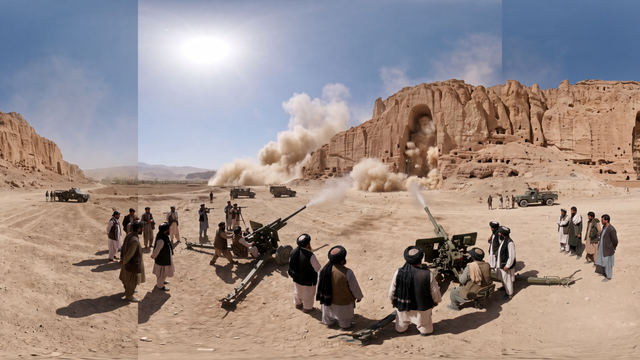 Destruction of the Bamiyan Buddhas — scene from the September 6, 2026 daily challenge