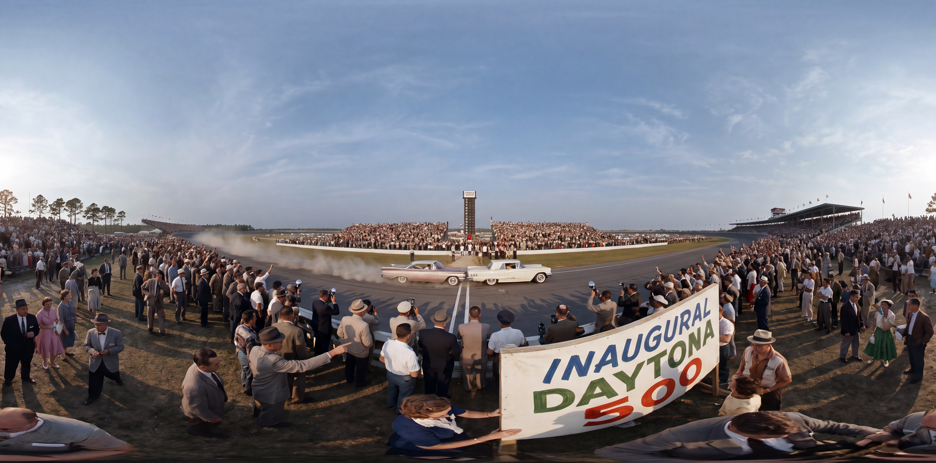 360° scene from Inaugural Daytona 500 Photo Finish