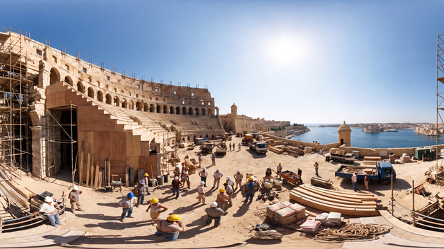 Building the Gladiator Colosseum Set — scene from the September 26, 2026 daily challenge