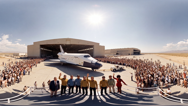 Rollout of the Space Shuttle Enterprise — scene from the September 28, 2026 daily challenge