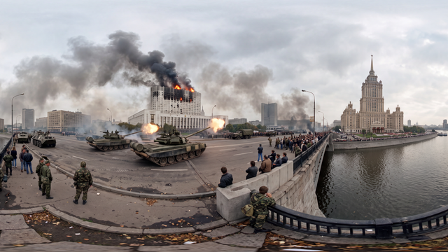 Tanks Shell Russia's White House — scene from the October 4, 2026 daily challenge