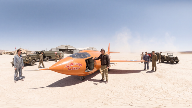 Yeager Returns From Breaking the Sound Barrier — scene from the October 14, 2026 daily challenge