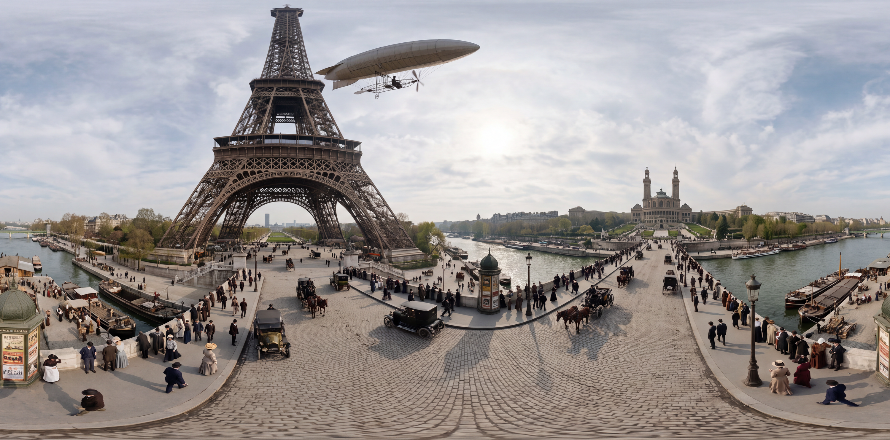 Santos-Dumont Circles the Eiffel Tower — scene from the October 19, 2026 daily challenge