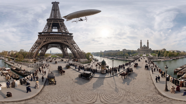 Santos-Dumont Circles the Eiffel Tower — scene from the October 19, 2026 daily challenge