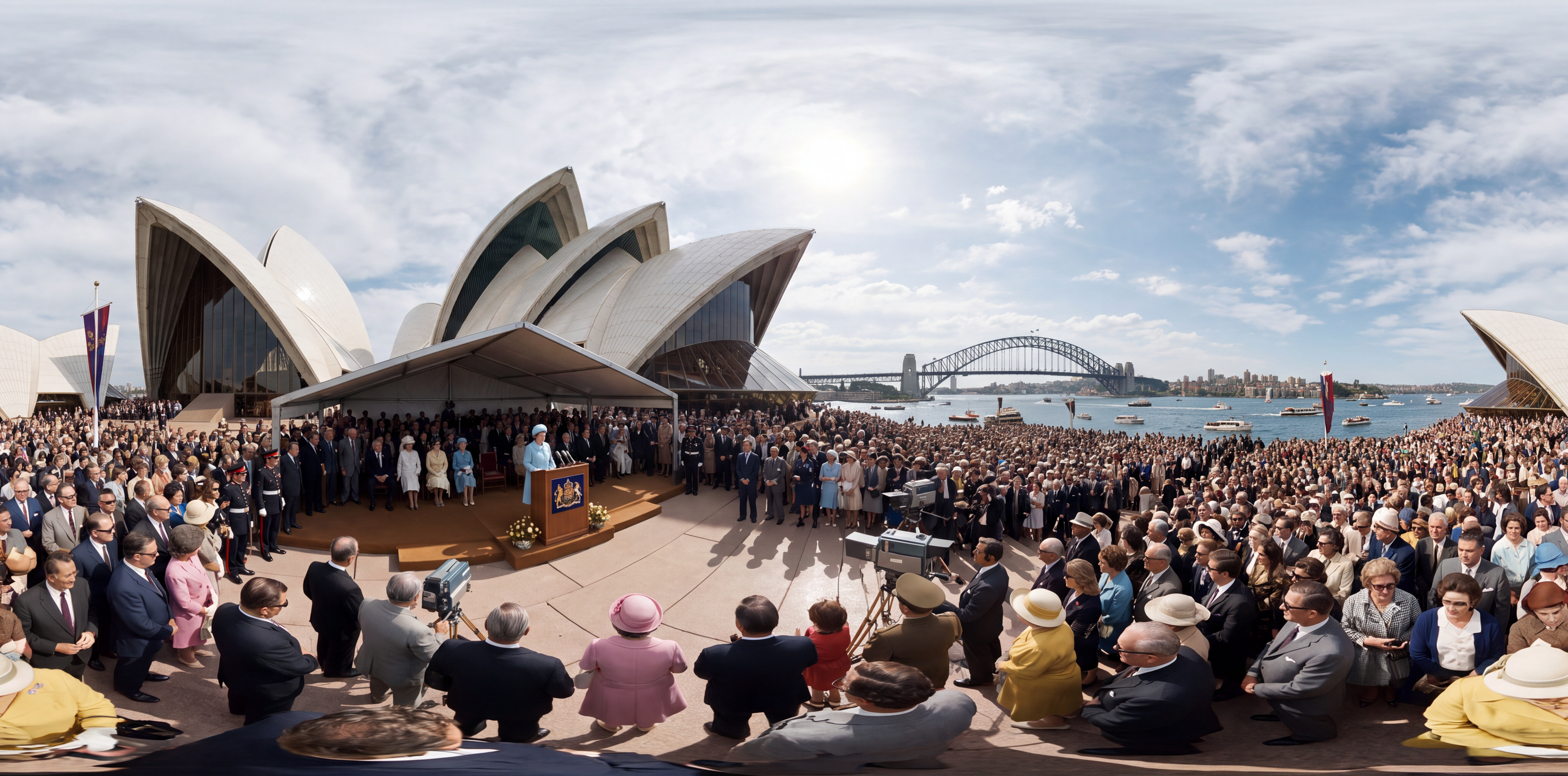 Sydney Opera House Opens — scene from the October 20, 2026 daily challenge