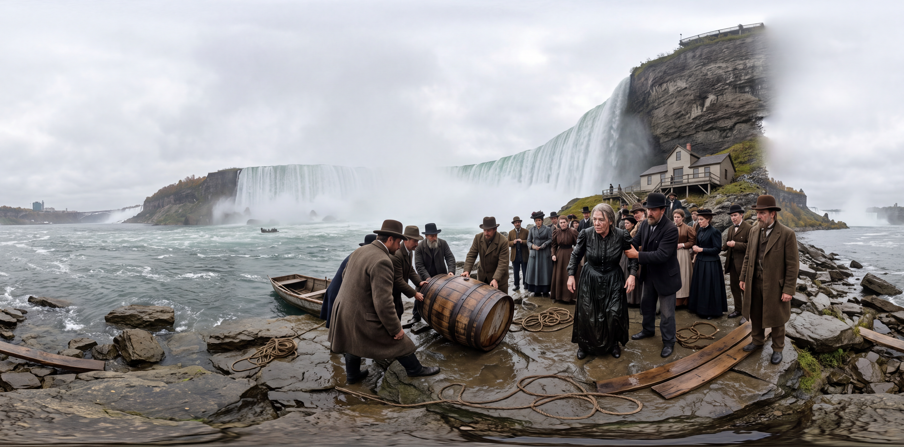 Annie Taylor Survives Niagara in a Barrel — scene from the October 24, 2026 daily challenge