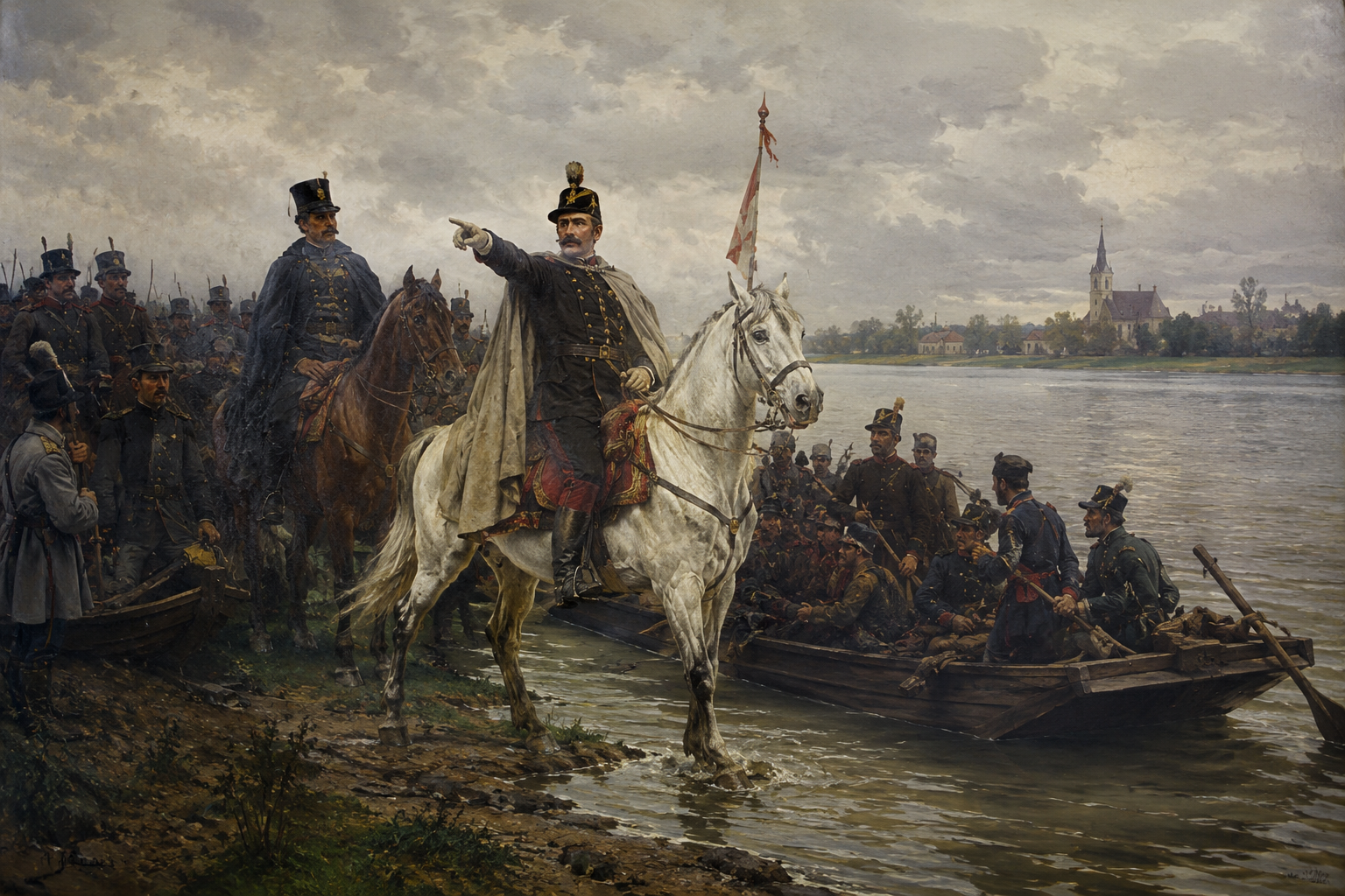 360° scene from The Crossing of the Drava: Jelačić’s Bold Move 