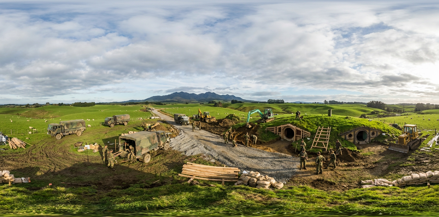 360° scene from Constructing the Hobbiton Movie Set