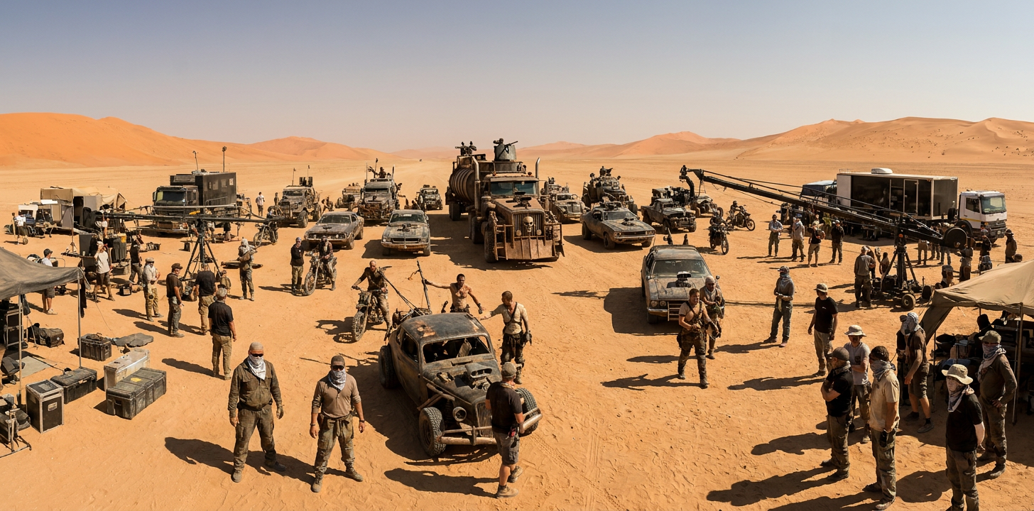 360° scene from Filming Mad Max Fury Road Chase