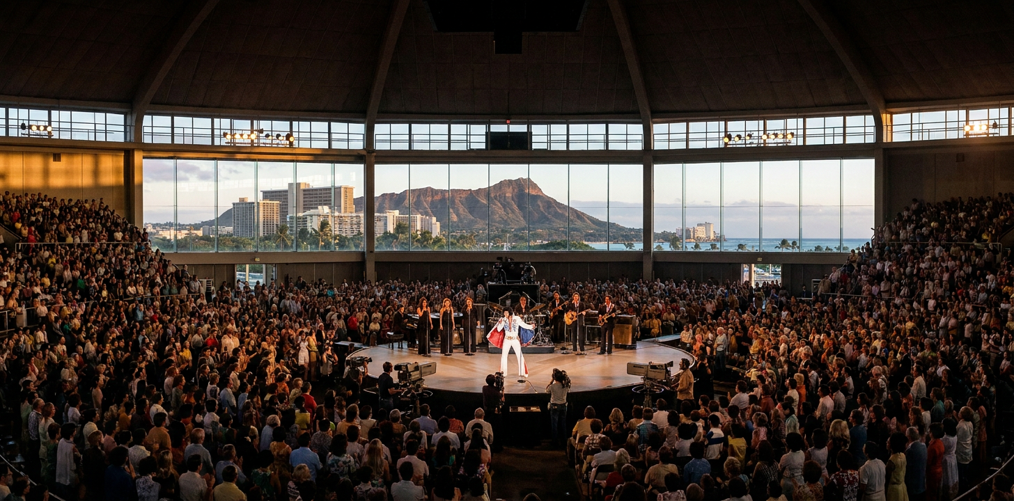 360° scene from Elvis Presley's Aloha from Hawaii Concert