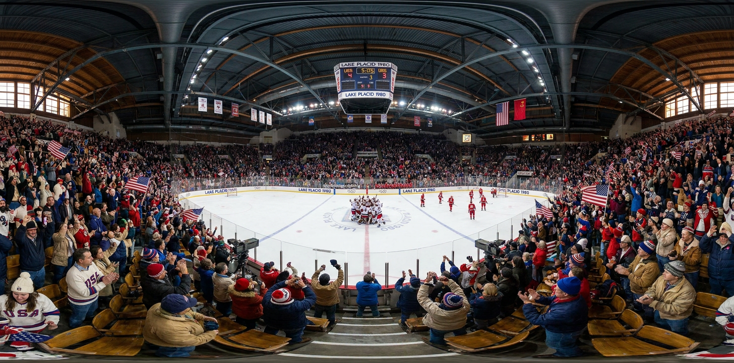 360° scene from Miracle on Ice at Winter Olympics