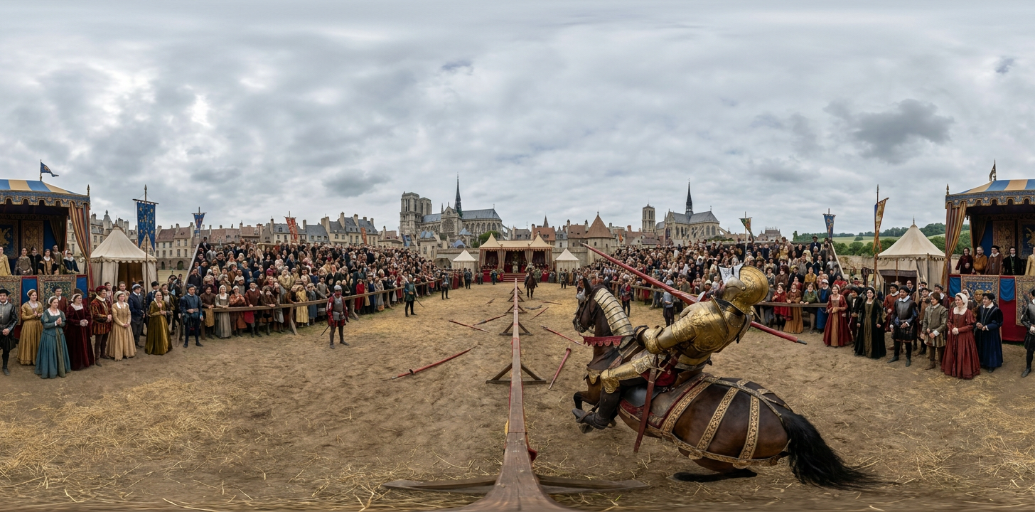 360° scene from Fatal Joust of King Henry II